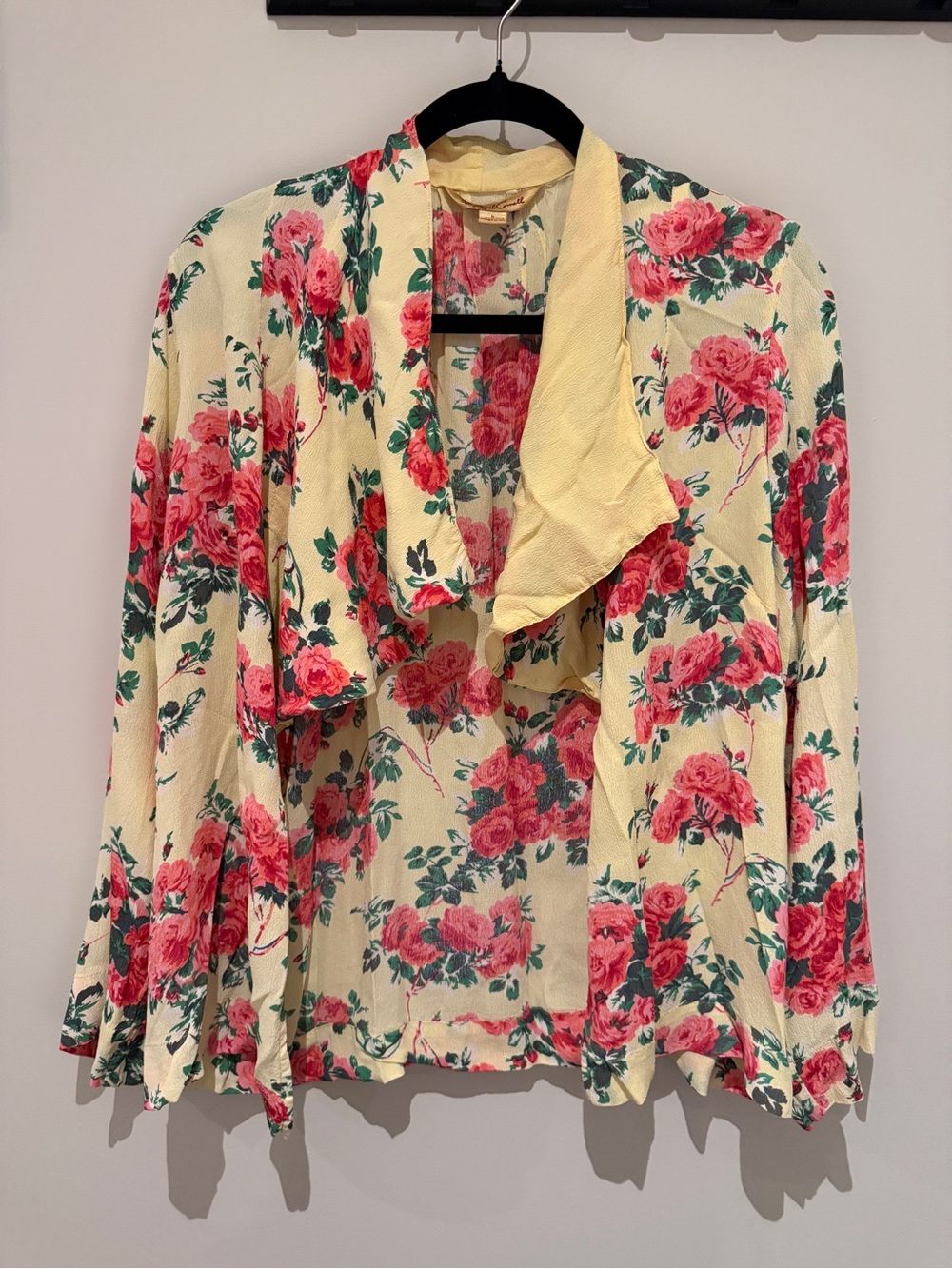April Cornell Floral Open Front Jacket | Cottagecore Boho Romantic Layering Larg